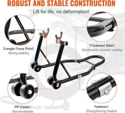 Assembly guide included with motorcycle rear wheel stand