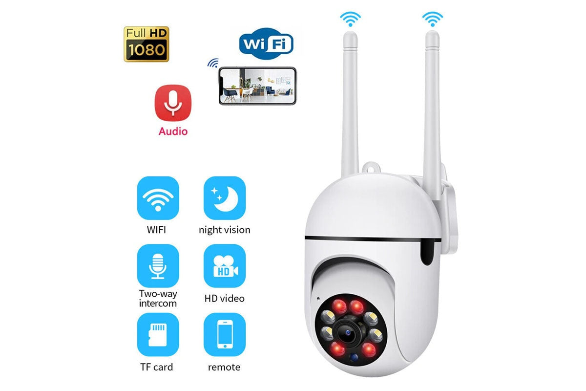 WiFi security camera side angle highlighting mounting bracket