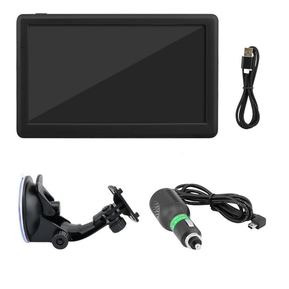 Side angle of car GPS navigation showing slim design