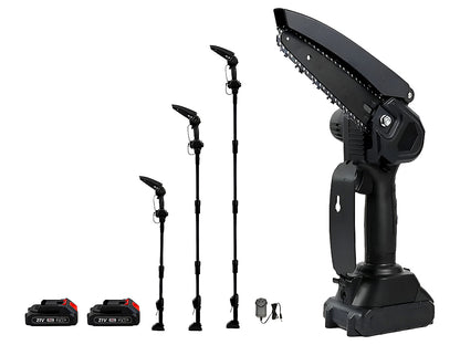 Side view of Mini Chain saw cordless power chain saw with ABS and metal body