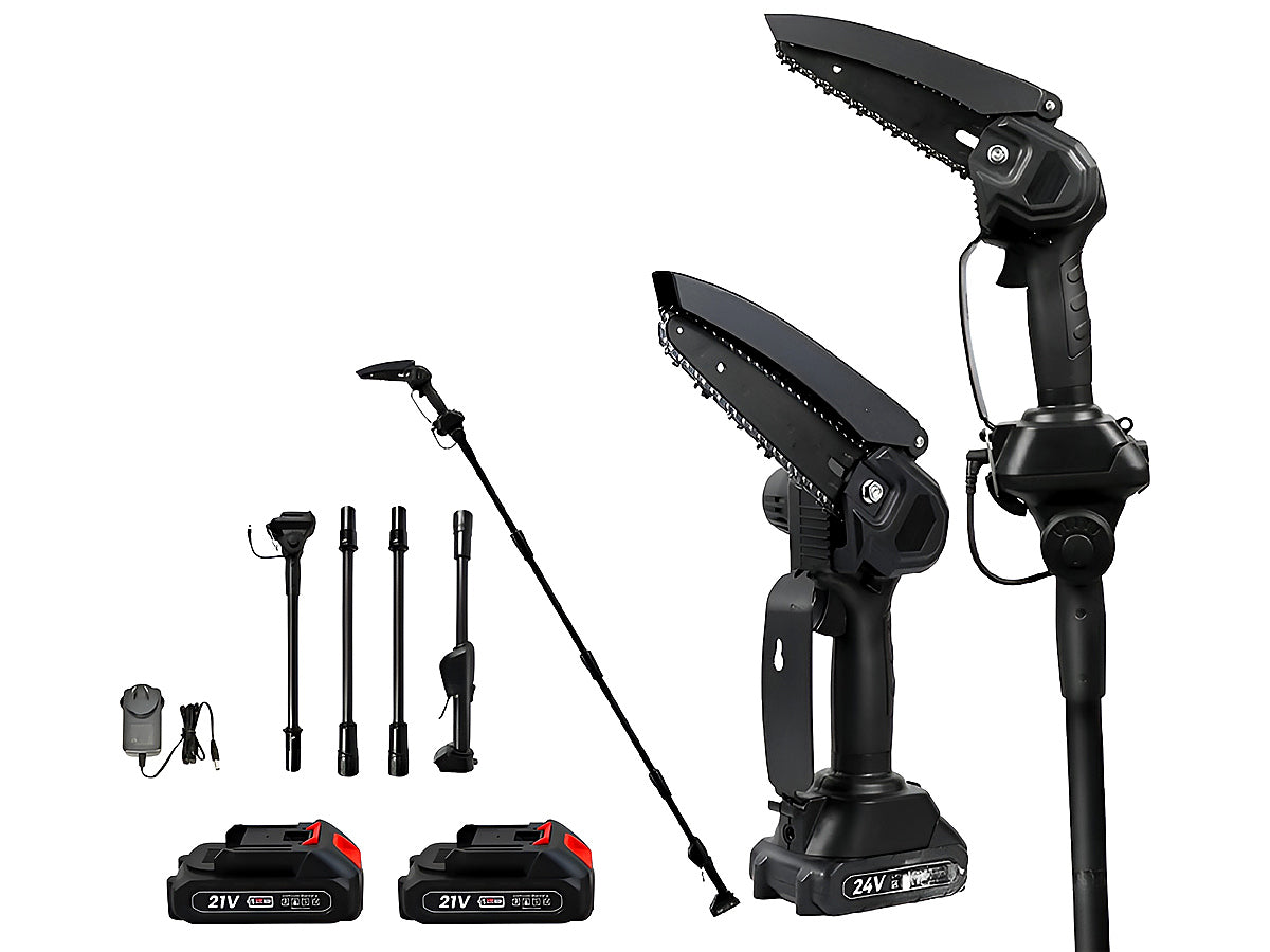 Mini Chain saw cordless power chain saw with two 1500mAh lithium batteries installed