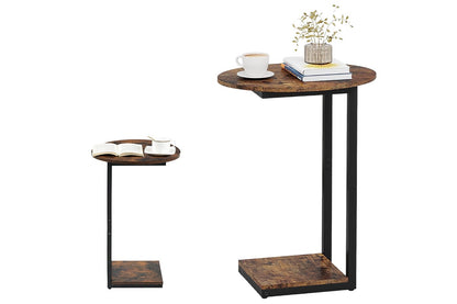 2-tier side table showing metal frame support