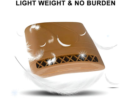 Rear view of rifle recoil pad showing secure fit