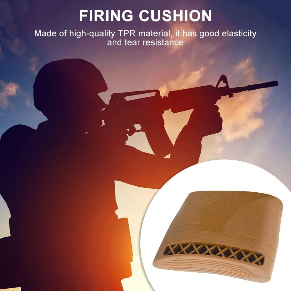 Brown rifle recoil pad showing elasticity and wear resistance