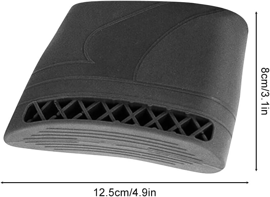 Rifle recoil pad fitted on rifle stock for shooting comfort
