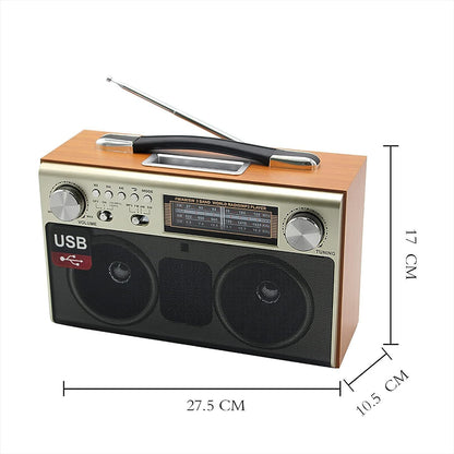FM radio speaker Bluetooth playing music via SD card slot