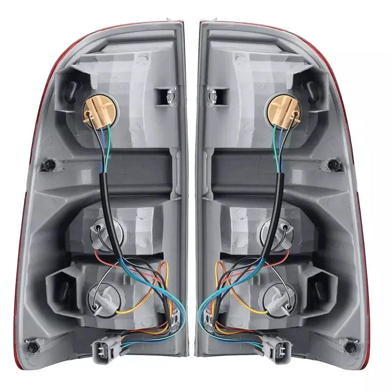 Side angle of Toyota Hilux tail light with wiring loom attached