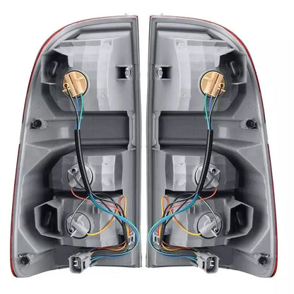Side angle of Toyota Hilux tail light with wiring loom attached