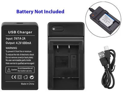 Top view of Nikon EN-EL19 charger with battery installed