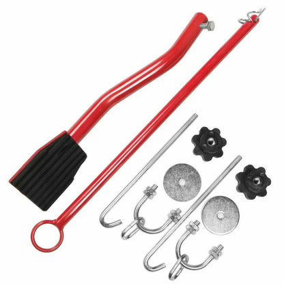 Steel construction detail of hydraulic motorcycle lift jack