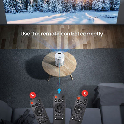 Mini LED projector remote control with simple button layout