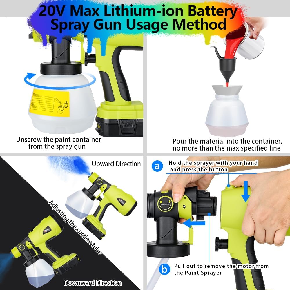 Ryobi sprayer spraying vertical pattern on fence