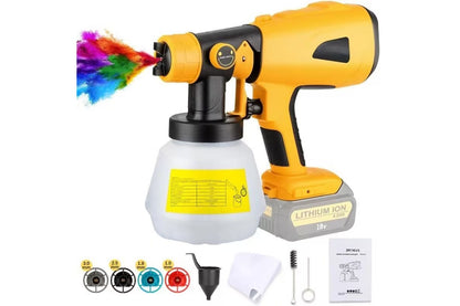 Close up of electric paint sprayer trigger and handle in black