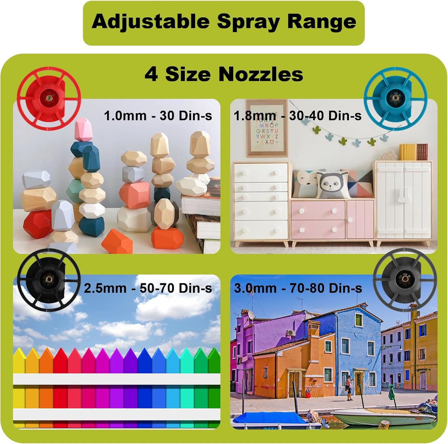 Electric paint sprayer cordless showing adjustable spray pattern dial