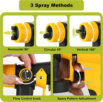 Rear angle of electric paint sprayer with battery slot visible