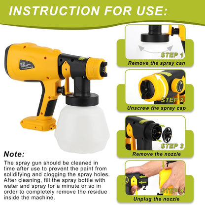 Electric paint sprayer cordless in use painting a wooden fence