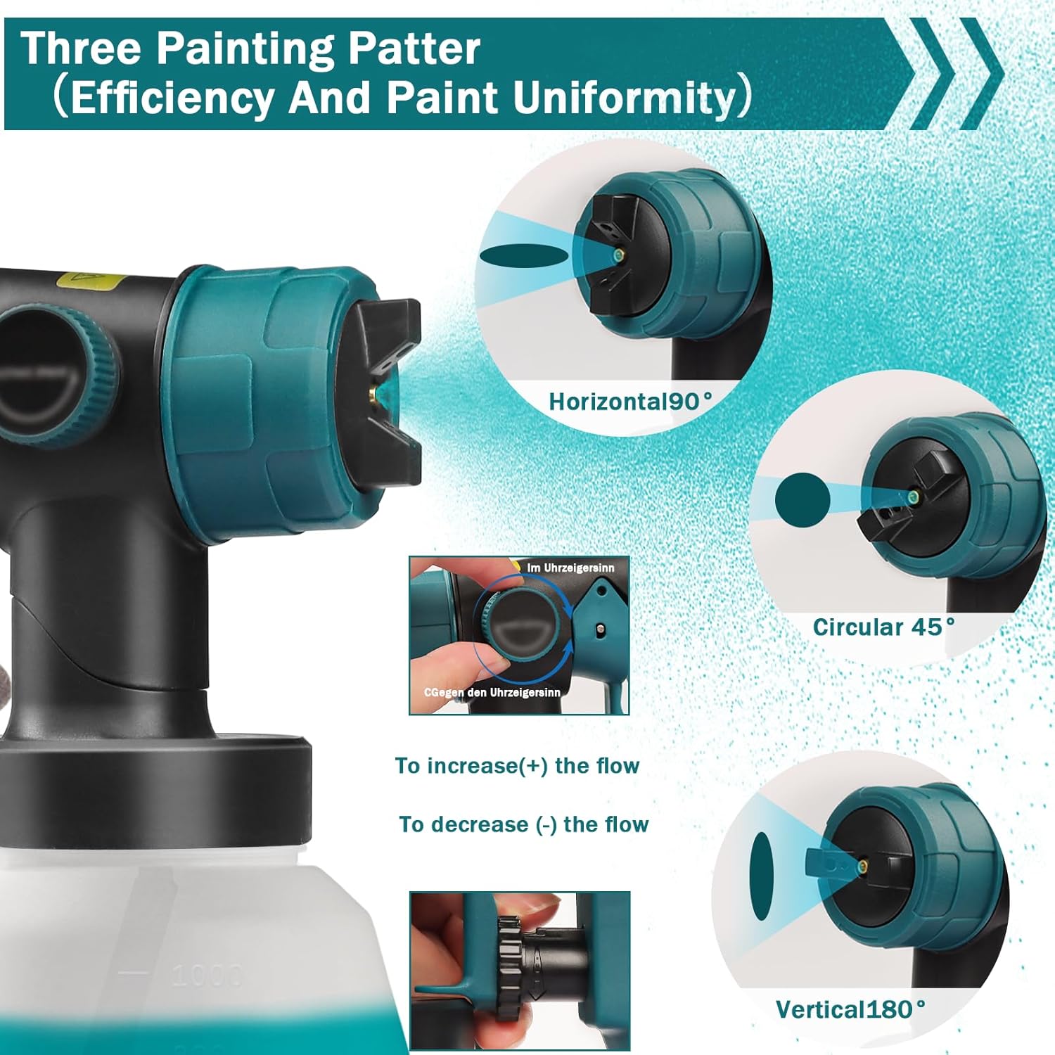 Paint sprayer container removed to show easy cleaning feature