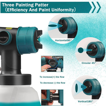 Paint sprayer container removed to show easy cleaning feature