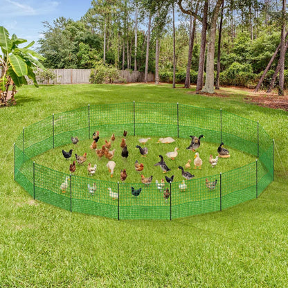 24M Chicken Fence Hen Poultry Coop Farm Runs Mesh Cage Net Habitat Safe House Pen