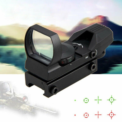 Top angle of reflex scope with 20mm rail mount