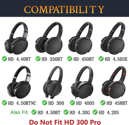 Side view of replacement ear pads cushions for Sennheiser HD 450 headphones