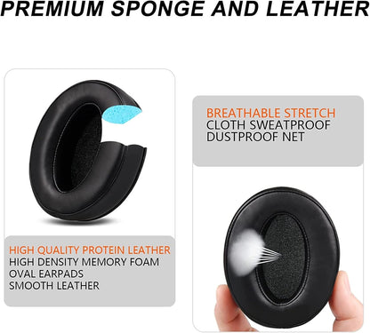 Black replacement ear pads cushions designed for noise isolation