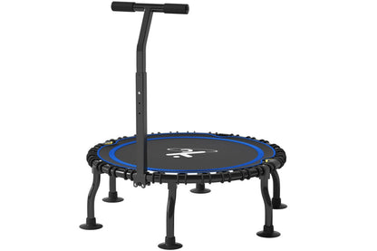 Close up of trampoline rebounder black jumping mat with PP fabric