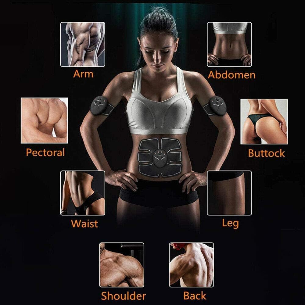 Muscle stimulator pads sized for abdomen and hips