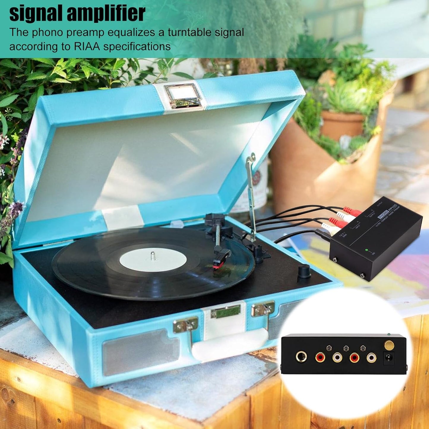 Phono preamp PP400 placed near audio amplifier in NZ home setup
