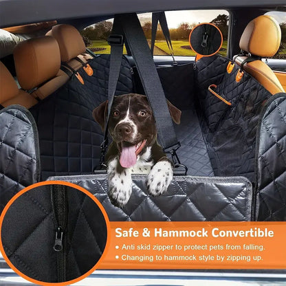Durable polyester material of dog car seat cover in grey colour