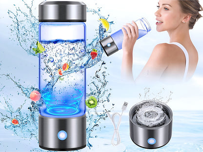 Close-up of hydrogen water generator bottle button for easy use