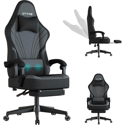 Gaming Chair with Headrest and Lumbar Support