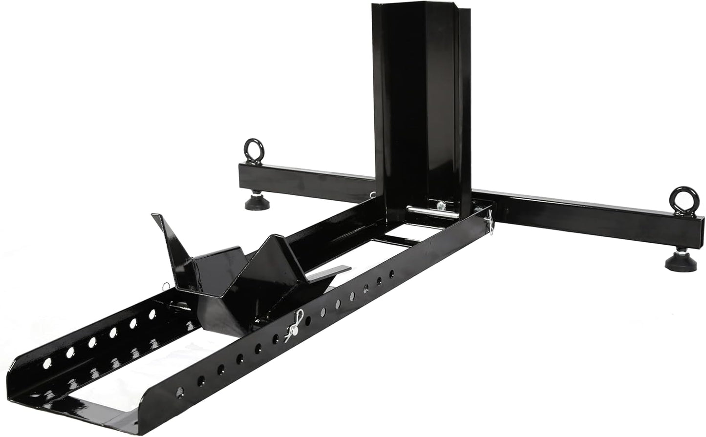 Motorcycle wheel chock bike stand holding front wheel upright
