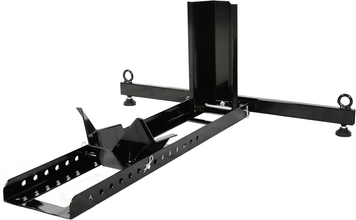 Motorcycle wheel chock bike stand holding front wheel upright