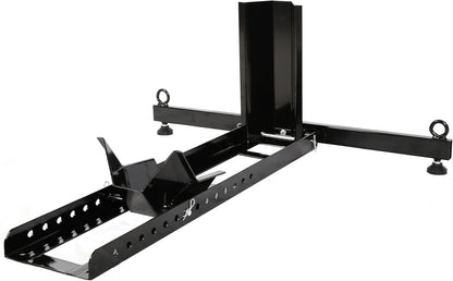 Motorcycle wheel chock bike stand holding front wheel upright