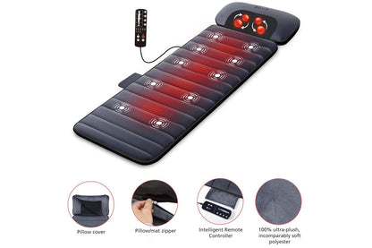 Close up of shiatsu neck massage pillow on massage mattress