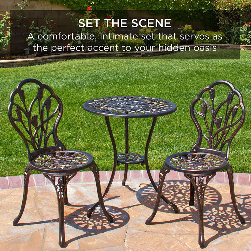 Bistro Set Table with 2 Chairs
