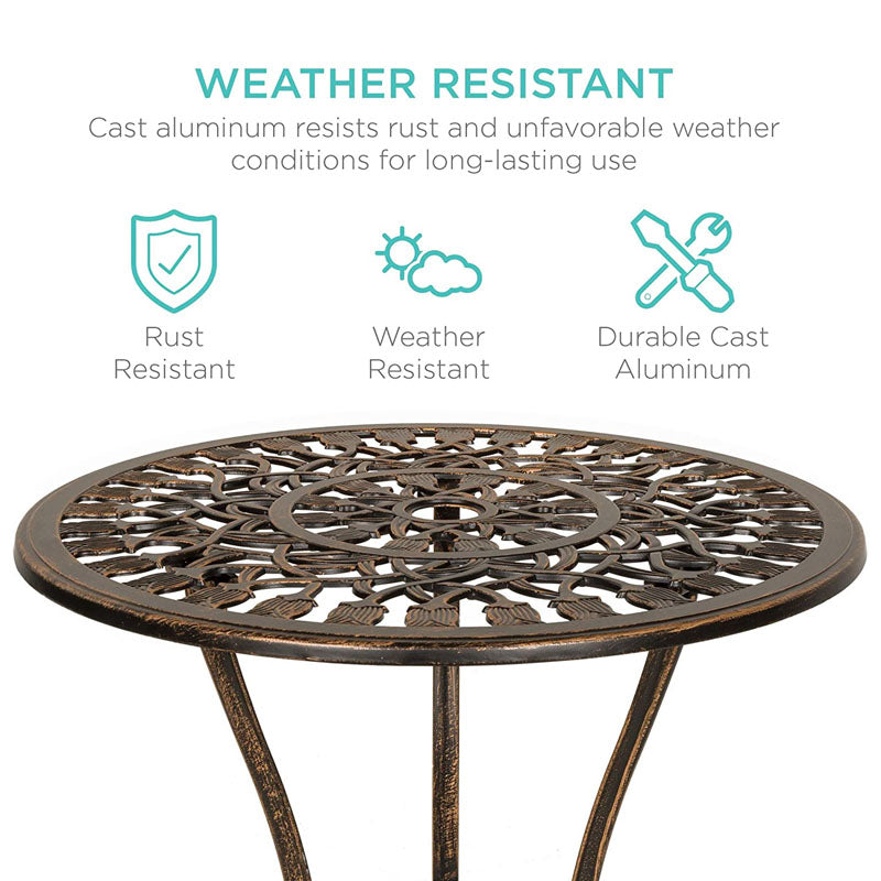 Bistro Set Table with 2 Chairs