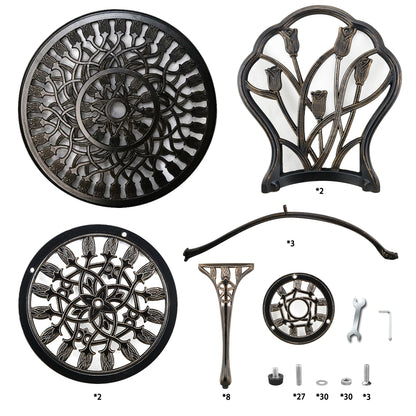 Bistro Set Table with 2 Chairs