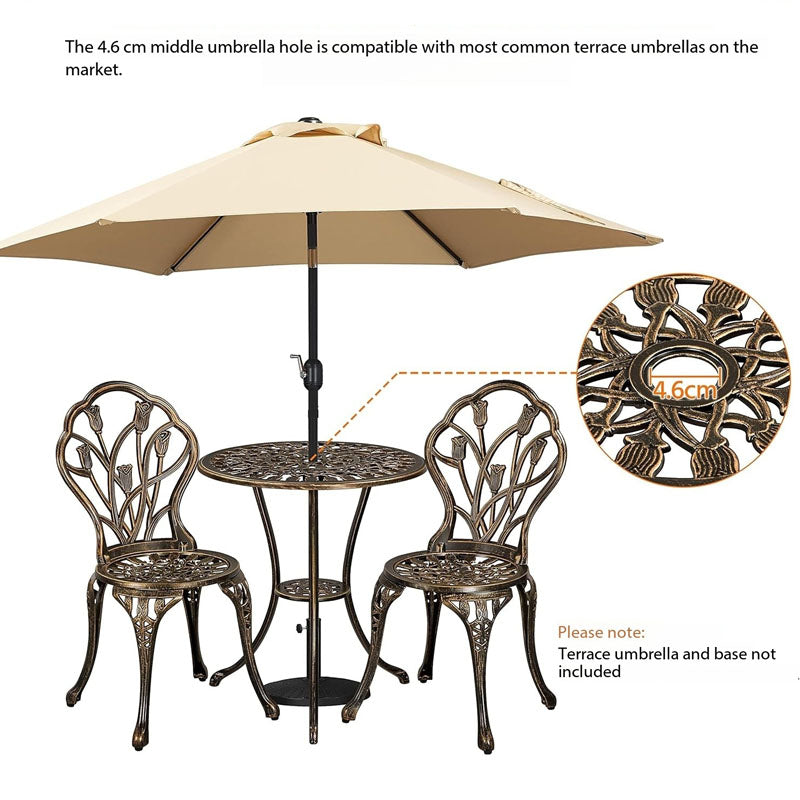 Bistro Set Table with 2 Chairs