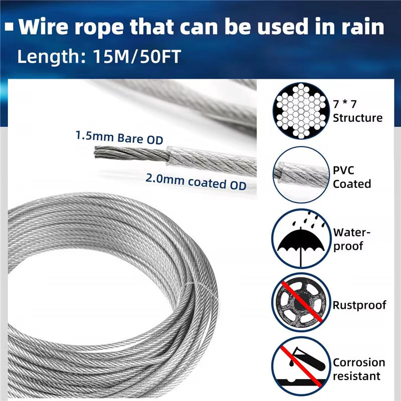 Stainless Steel Wire Rope Cable Kit