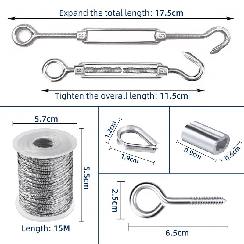 Stainless Steel Wire Rope Cable Kit