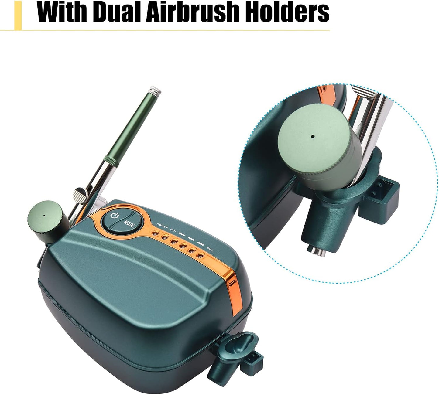 Dual-action trigger on air brush for paint and air control