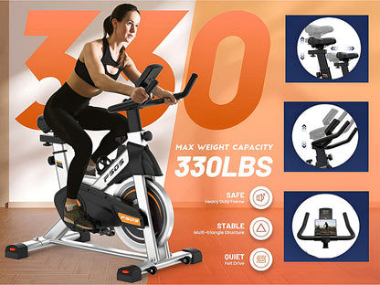 Exercise bike pedals with non-slip cages for safe cycling