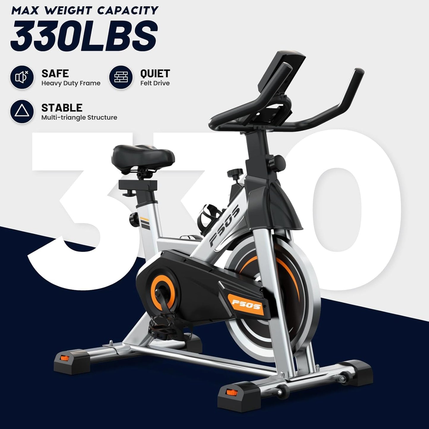 Handlebars with two-way adjustment on indoor exercise bike