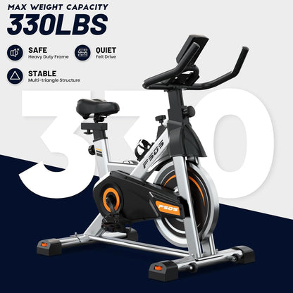Handlebars with two-way adjustment on indoor exercise bike