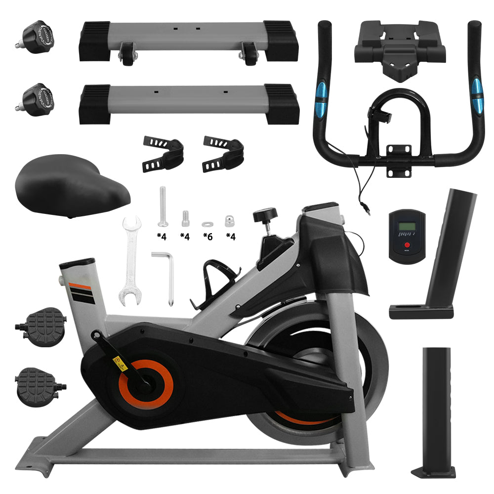 Tablet holder on exercise bike for entertainment during workouts