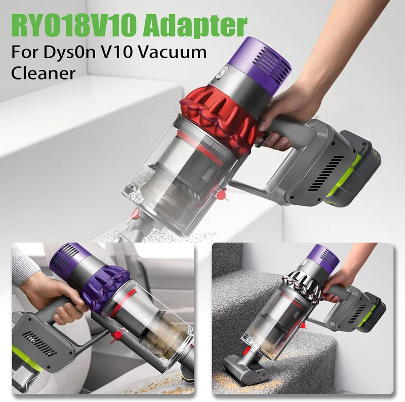 Dyson V10 Adapter for Ryobi 18V Lithium Battery Converter