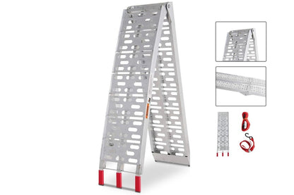 Close-up of non-slip galvanized surface on aluminium ramp