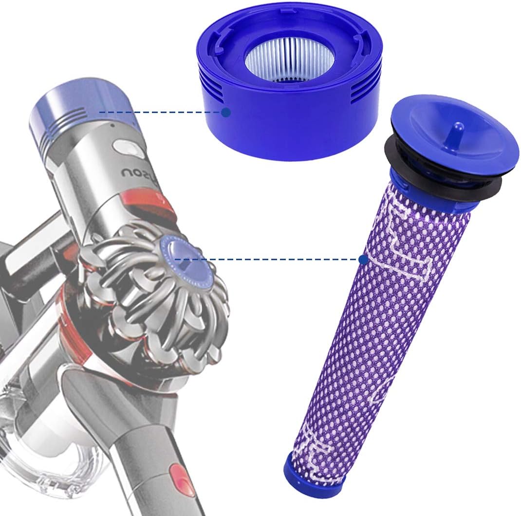 Dyson Vacuum Pre Post Filter Replacement Set V7 V8